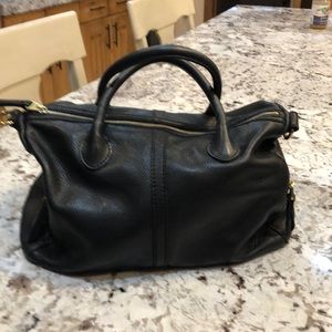 Black duffle style bag/purse Fossil